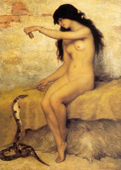 The Nude Snake Charmer